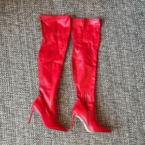 Steve Madden Red Over-the-Knee Boots